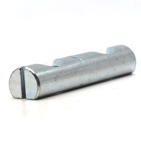 Replacement Cross Dowel Barrel Nut for Table Leg Connectors Compatible With Part 110912 metallic close-up view