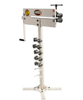 WFBRSB18 Stand For Super Bead Roller Floor Stand with 40 Inch Work Height, 7 Die Rack, heavy-duty steel, white finish, pre drilled holes.