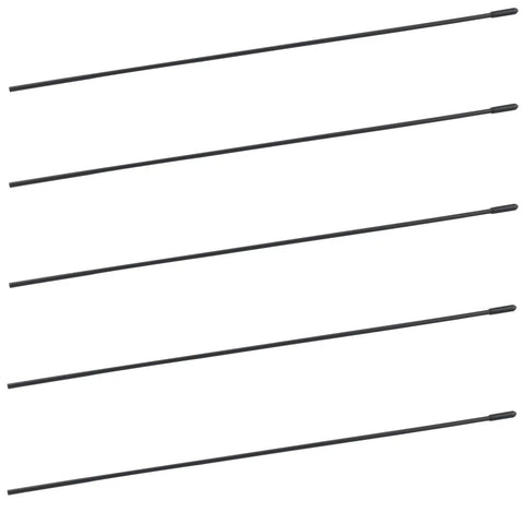 5 Piece Black Plastic Antenna Tubes With Cap For Remote Control Cars FPV Drones Quadcopters Multirotors And 2.4G Receivers Protective Cap Cover