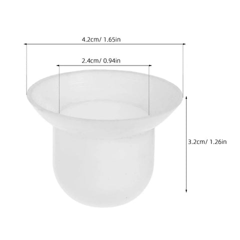 DoItTool Patio Umbrella End Cap Repair Kit 2 Pack, White Plastic Threaded Spiral Top Cap for Garden Market Beach Umbrellas. Durable Rain Resistant Replacement Pieces Easy Install To Fix Worn Out Poles and Save Money Instead Buying New. white cap with size 4.2cm x 3.2cm