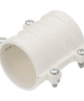 PATIKIL 2-inch white PVC water pipe repair clamp for 50 mm OD pipes, with screw clamps