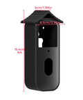 Front view of No Drill Doorbell Mount For Blink Video Doorbell 2Nd Gen Renter Friendly Tool Free Easy Installation Doorbell Not Included Black Security Mount For Apartments with dimensions