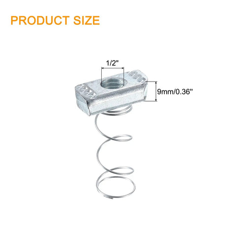 Heavy Duty Carbon Steel Strut Spring Nuts Zinc Plated Long Channel Hardware For Solar Panel Mounts Built Tough As Nails Rock Solid Corrosion Resistant Pro Level Setup