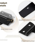 Close-up of durable zinc-plated iron T strap hinge showcasing its broad rotation angle and smooth bearing design. Set Of Six Heavy Duty T Strap Hinges For Barns And Fences Rock Solid Zinc Plated Iron Gate Hardware With Mounting Screws Built Tough For Indoor Outdoor Wood Cabinetry And Sheds.