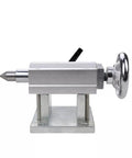 Heavy Duty Manual Tailstock With 70mm Center Reach For Wood Lathes And Cnc Routers Rotary Fourth Axis Engraving Stand viewed from the side.