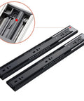 Soft Close Cabinet Drawer Slides With 3 Fold Full Extension, Side Mount Track Glides, Damping Buffer, Double Row Ball Bearings