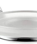 2 Inch Chrome Soap Dish With Solid Brass Holder And Frosted Crystal Glass Dish Easy Install Modern Bathroom Accessory For A Sleek No Fuss Sink Area For Home Use