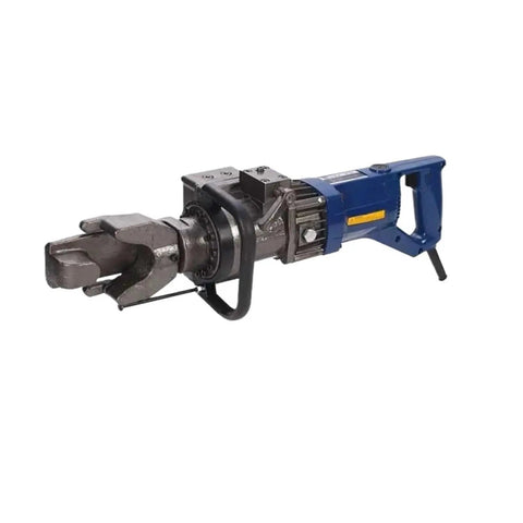 Portable Electric Rebar Cutter And Bender Machine RB16 small hydraulic steel bar cutting tool with compact design for metal work.