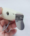 Close-up of Glowing 4.5 Inch Wood Lure With Stainless Diving Lip Minnow Plug Basewood Basswood Build For Saltwater Action