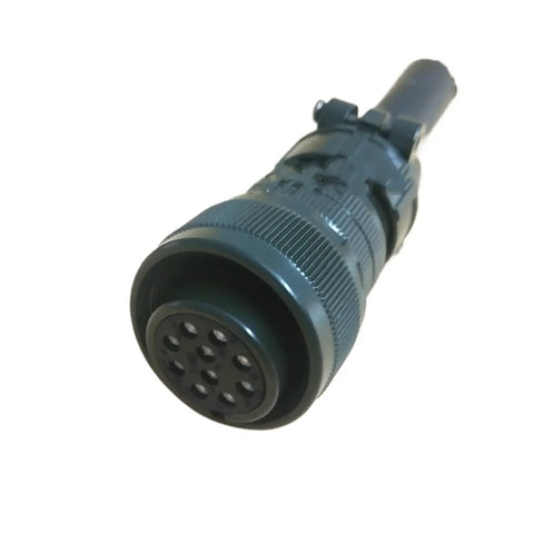 Close-up of Servo Motor Encoder Connector Kit Featuring MS3106A 18 1S And MS3102A 18 1P Socket for CNC robotics and automation.