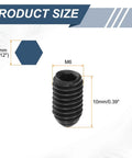 10mm M6 Hex Socket ball plunger shown with size dimensions, high carbon steel material for pneumatic rigs.