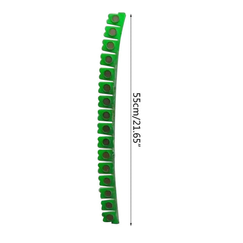 Side view of Flex Edge Guard Protective Strip, 55cm long, showing flexible green curved design for auto body finishing.