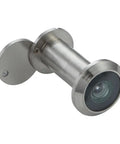 Peephole Front Door Viewer With Privacy Cover And One Way Viewing 220 Degree Wide Angle Satin Nickel Finish adjustable length