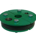 Green 6 Inch Cast Iron Well Seal Cap With Split Top Plate, Built Tough Single Drop 1 Inch Water Well Seal For Submersible Or Jet Pumps