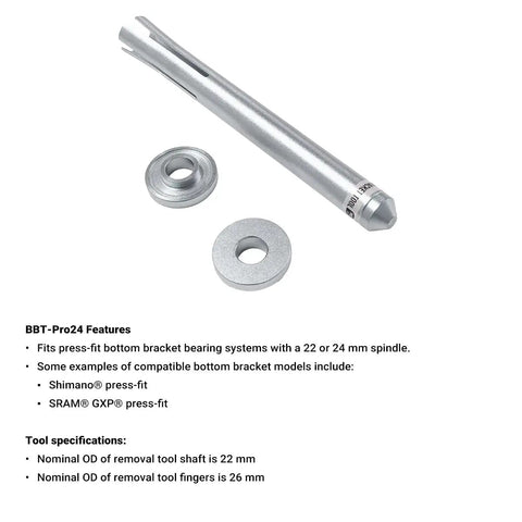 Press Fit Bottom Bracket Tool Kit For BB90 BB92 And Internal Bearings Removal And Installation 22 To 24mm ID Bushings