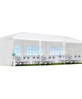 10 By 30 Outdoor Party Tent For Weddings And Events With Heavy Duty Canopy Water Resistant And UV Protected Includes Five Removable Sidewalls Ideal Garden Patio Backyard Gazebo White