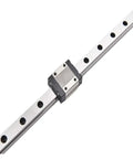 Level Up Your DIY CNC Game Using This High Precision Miniature Linear Guide Rail Kit With Smooth MGN7C Slider Blocks For Rock Solid Motion Control Ideal For Home Workshops Or Custom Automation Projects With Easy Pre Drill Installation, silver aluminum rail with MGN7C block