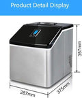 Portable Countertop Ice Maker Machine For Home Bars Legit Awesome Ice Cube Production With Rapid Chill Mode and Auto Indicators, silver and black finish, 287mm x 375mm x 357mm.