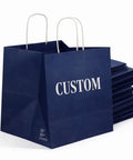 Custom Kraft Paper Gift Bags With Handles For Full Branding Up To Five Sides Printed 115 GSM Recyclable Bags Ideal For Small Business
