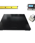 Heavy Duty Digital Floor Scale 5 X 5 Ft With Dual Rubber Bumpers And Plug And Play Printer Hookup For Warehouse Shipping.