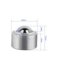 Heavy Duty Roller Ball Transfer Bearings Casters With 15.88 Mm Universal Rotation Rollers Supporting 528 Lbs Load Capacity In A Six Pack Setup showcasing a 15.88mm steel roller.