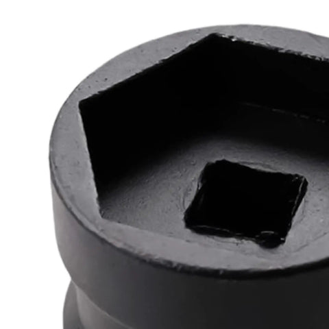Close-up of socket on Beefy Heavy Duty Belt Pulley Removal Tool With Double Head For Quick Belt Drive Repairs In Garages And Shops