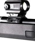 Barrel Mounted Optic Rail For X-22 Backpacker Stock, Retains Zero Between Takedowns, 1913 Picatinny Rail with red dot sight attached