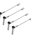 Boat Bimini Top Pins 3/16 Inch Stainless Steel Quick Release Pull Pins With Nylon Head And Lanyard For Ball Socket Deck Hinges No Rust