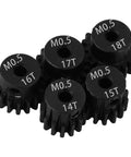 0.5M Pinion Gear Set For 1 By 24 And 1 By 28 RC Cars And Trucks 2Mm Shaft Hardened Steel 14T 15T 16T 17T 18T Durable And Reusable Replacement