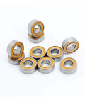 10 Pack MR84RS MR84-2RS Color Ball Bearings for Hobby RC Cars and Trucks, 4x8x3mm ABEC-3 Sealed Orange Bearings Set, RS 2RS