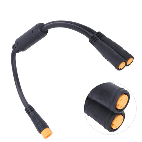 1T2 Splitter Cable For E Bike Gear Sensor And Brake 3 Pin Connector Easy Hook Up For BBS01 BBS02 BBSHD Shift Sensor And Brake Electric Conversion Parts For Smooth Power Tuning
