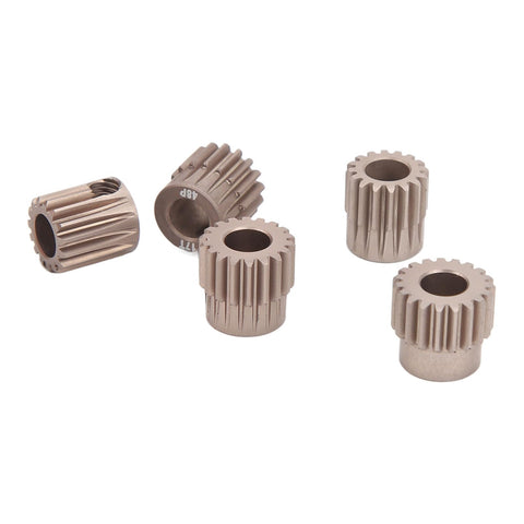 RC Pinion Gear Set 48P 5mm Shaft Hardened Aluminum 7075 Aviation Grade With 15T 16T 17T 18T 19T For 1 By 10 Scale RC Cars Upgrade