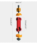 Built Tough Cnc Mill Machine Positioner Precision Work Stop Locator showing parts including red clamp and yellow components.