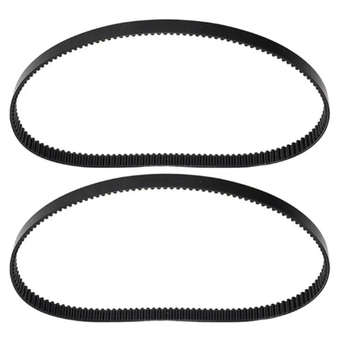 Heavy Duty Replacement Drive Belt For Stand Mixers With 125 Teeth And 375mm Length Made From Tough Rubber, two belts shown.