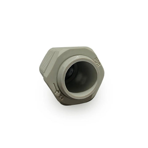 Close-up of Cable Gland Kit 10 Pack PG11 5 To 10mm Grey Waterproof Heavy Duty Adjustable Cable Connectors With Plastic Nylon Joints