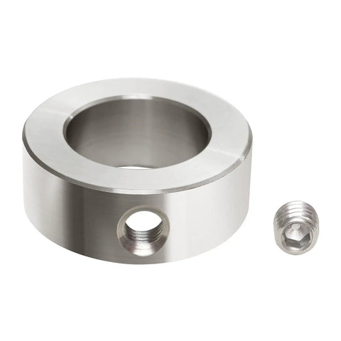 4 Pack 304 Stainless Steel Shaft Collars Set Screw Style With One Quarter Inch Bore One Half Inch Outer Diameter And Five Sixteenth Inch Width