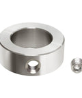 Four Pack 304 Stainless Steel Shaft Collars With Seven Sixteenth Inch Bore And Seven Eighth Inch Outer Diameter Set Screw Style For CNC Machines Linear Rails And Industrial Equipment close-up
