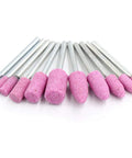 Knockout Polishing Head Wheel Hook Up With Abrasive Mounted Stone Points Electric Grinding Accessory compatible with Dremel, pink grinding stones.