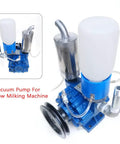Portable Milking Rig With 250L/min Vacuum Pump For Cows And Goats High Output Milker showing blue pump and aluminum attachments