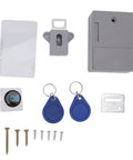 Kick Back And Relax Knowing This Heavy Duty Electronic Cabinet Lock Kit Keeps Your Drawers Locked Tight With Easy Peasy Keypad And Remote Access Plus Crisp Audio Chimes For Rock Solid Kid Safe Storage You Can Trust. Image showing lock kit components.