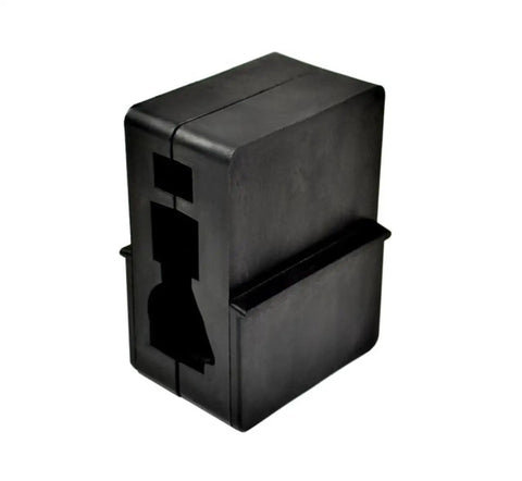 Rock Solid Heavy Duty Vise Support Blocks Reinforced Nylon Polymer for precision assembly, side view showing protective groove.