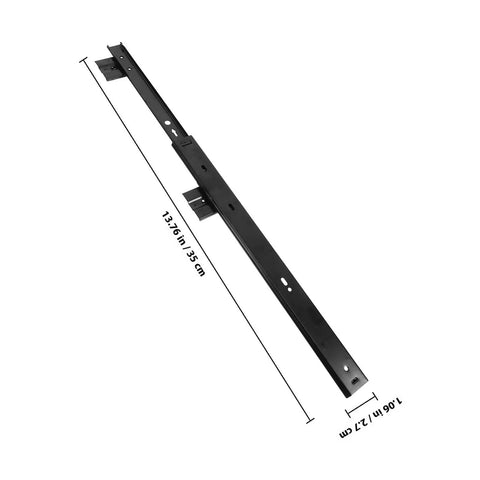Heavy Duty Steel Keyboard Drawer Slides For Computer Desk Side Mount Keyboard Trays Ultra Smooth Glides with measurements