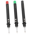 Auto Lubrication Pen For Watches With Stable Base, 3 Piece Watch Repair Kit, showing red, green, black pens for movement maintenance