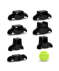 Set of black buffer feet for Indoor Bike Trainer Rocker Base For Stable Home Cycling Workouts With Shock Absorbing Feet