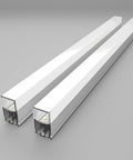 Hexagon Garage Light Tubes 2 Pack 7W LED Hexagon Tube Lights For Warehouse, Car Detailing Shop, Exhibition Hall, Gym And Workshop, Durable Crystal Clear Fire Resistant Plastic Construction, two LED tubes side view