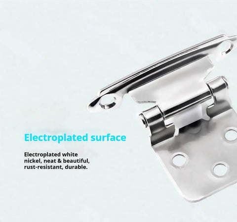 Soft Close Steel Hinges Set 12 Pack With Screws Cold Rolled 1.5mm Spring Hinges In Antique Bronze Finish detailed view