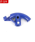 Pro Grade Manual Steel Pipe Bender For Copper And Aluminum Tubes, blue steel body, fits 3/4 inch pipes, ergonomic grip.
