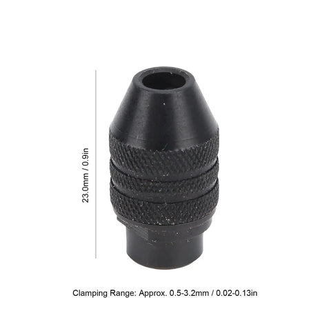 Professional Multi Chuck Carbon Steel Fast Change Adapter Collet for 0.5 to 3.2mm bits, 23mm size, M8 thread.