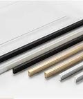 10 Pack Black L Shaped Cabinet Pulls For Kitchen Cabinets, Dressers, And Drawers, Smooth Modern Handles with 3 Center Holes, 35.43 Inch Long Total