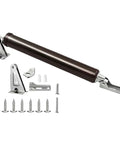 Heavy Duty Soft Close Door Closer 35Kg Capacity With Adjustable Position Stop Aluminum Alloy Spring Black Finish